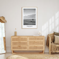 Pismo Beach Portrait B&W Poster