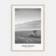 Pismo Beach Portrait B&W Poster