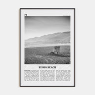 Pismo Beach Travel B&W Poster