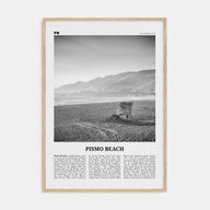 Pismo Beach Travel B&W Poster