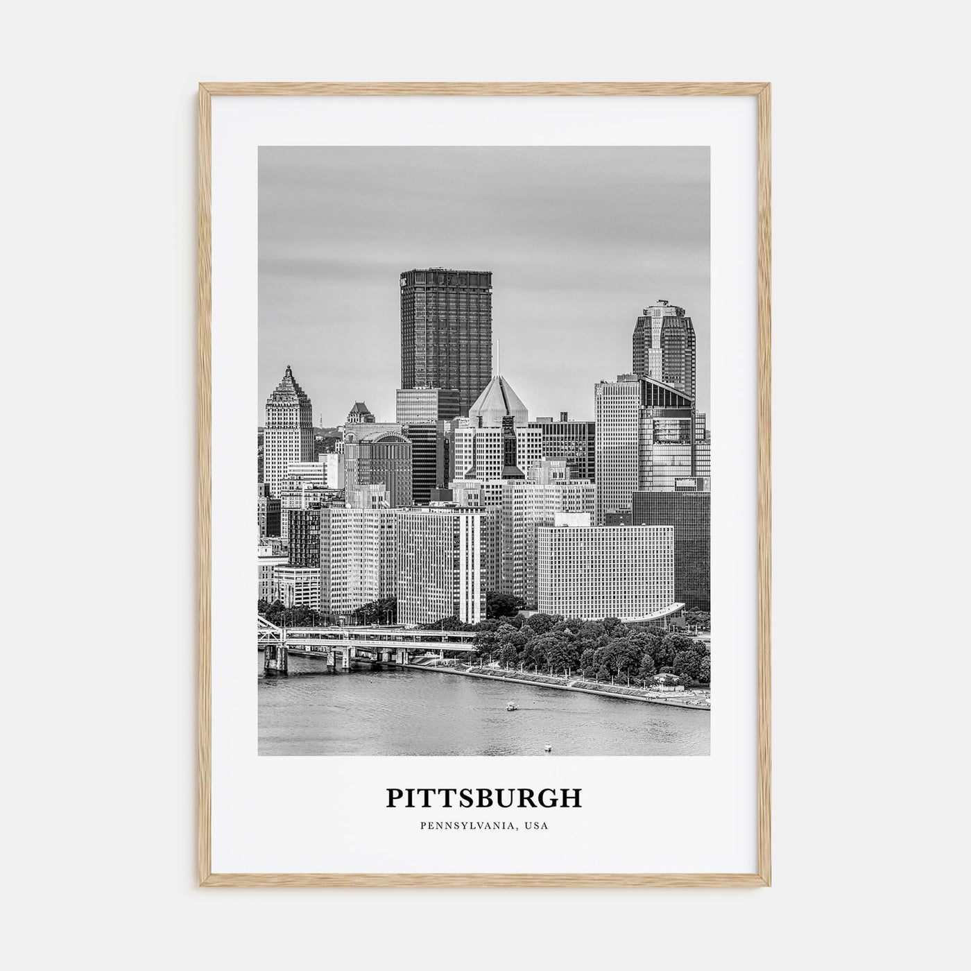 Pittsburgh Portrait B&W No 2 Poster
