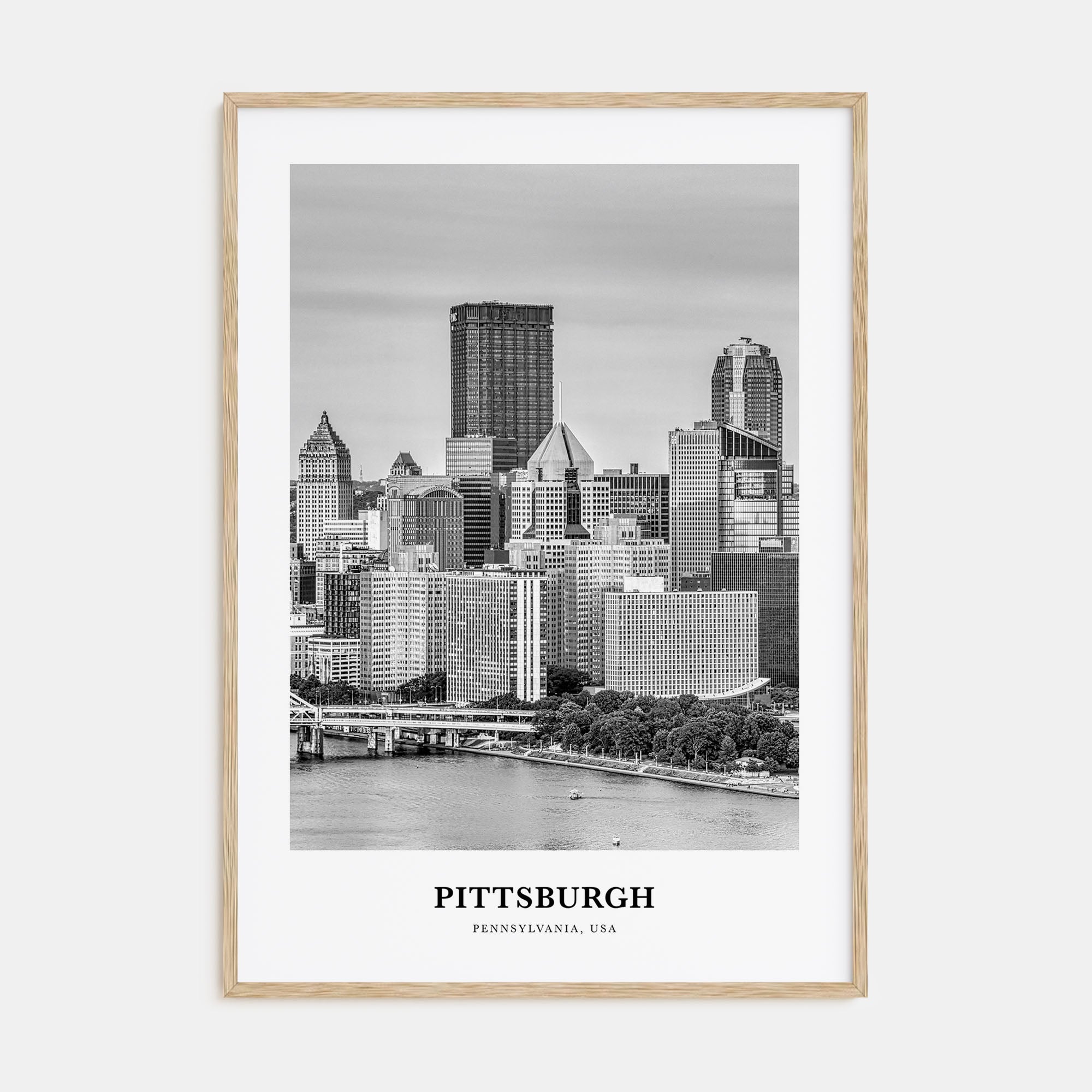 Pittsburgh Portrait B&W No 2 Poster