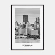 Pittsburgh Portrait B&W No 2 Poster