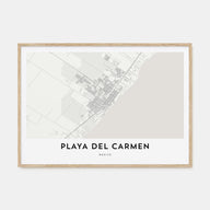 Playa del Carmen Map Landscape Poster