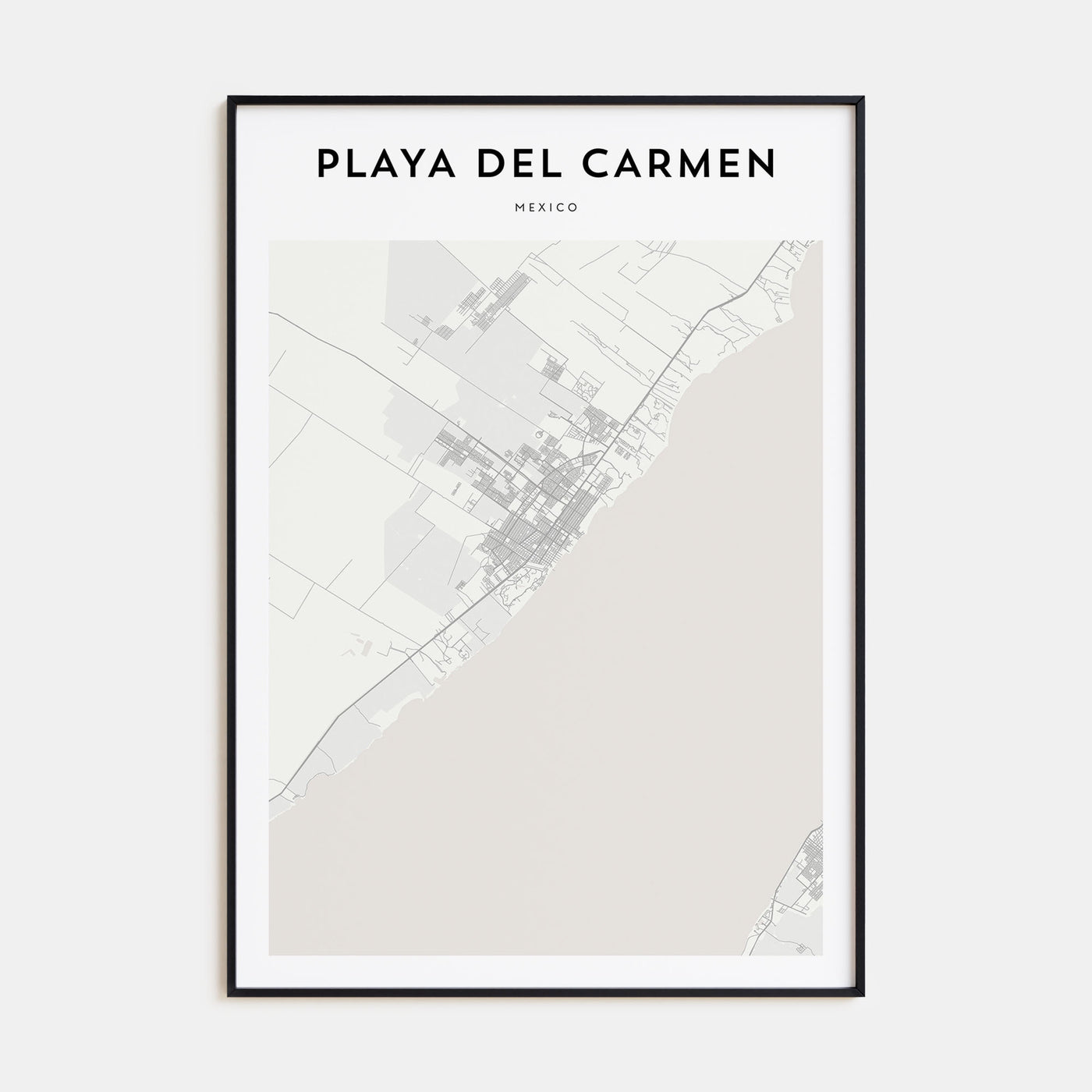 Playa del Carmen Map Portrait Poster