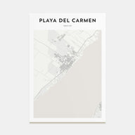 Playa del Carmen Map Portrait Poster