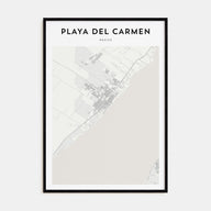 Playa del Carmen Map Portrait Poster