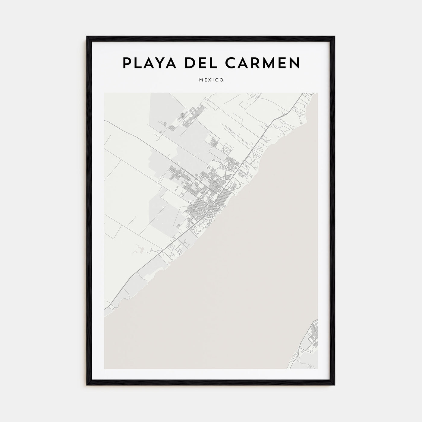 Playa del Carmen Map Portrait Poster