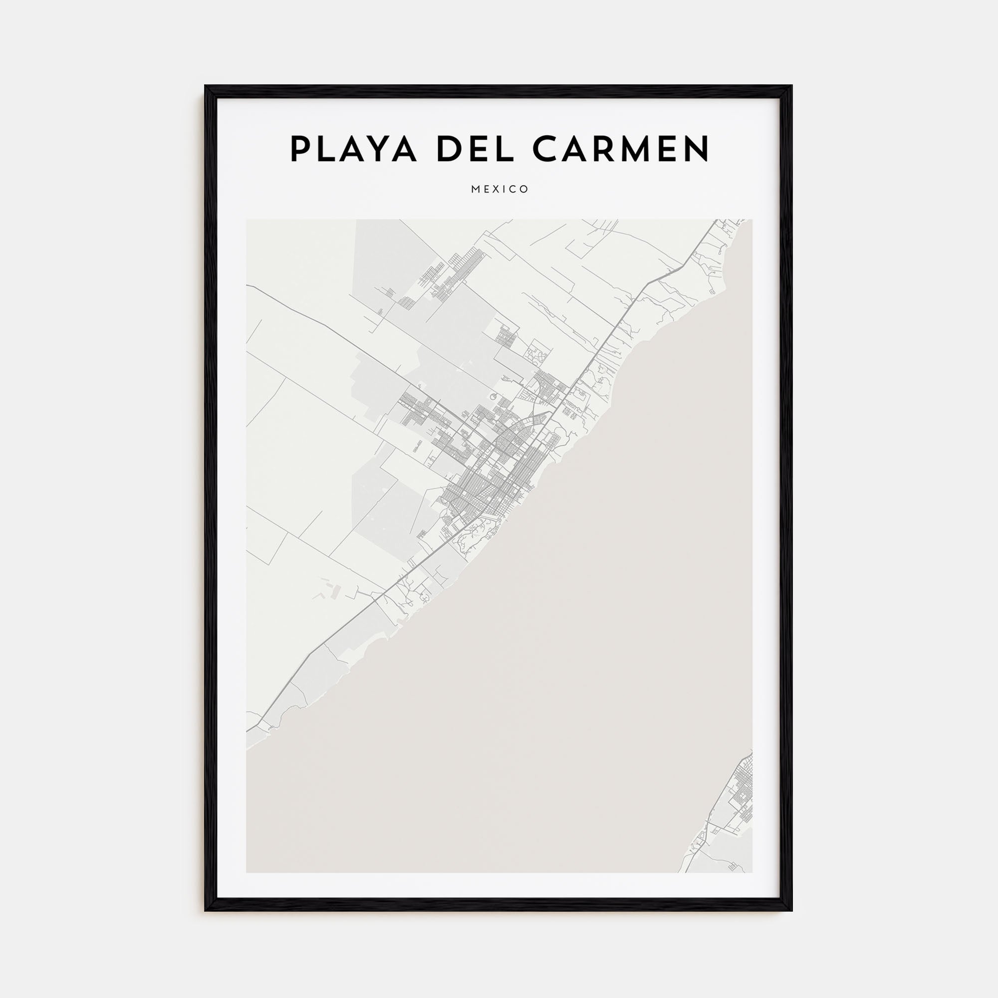 Playa del Carmen Map Portrait Poster