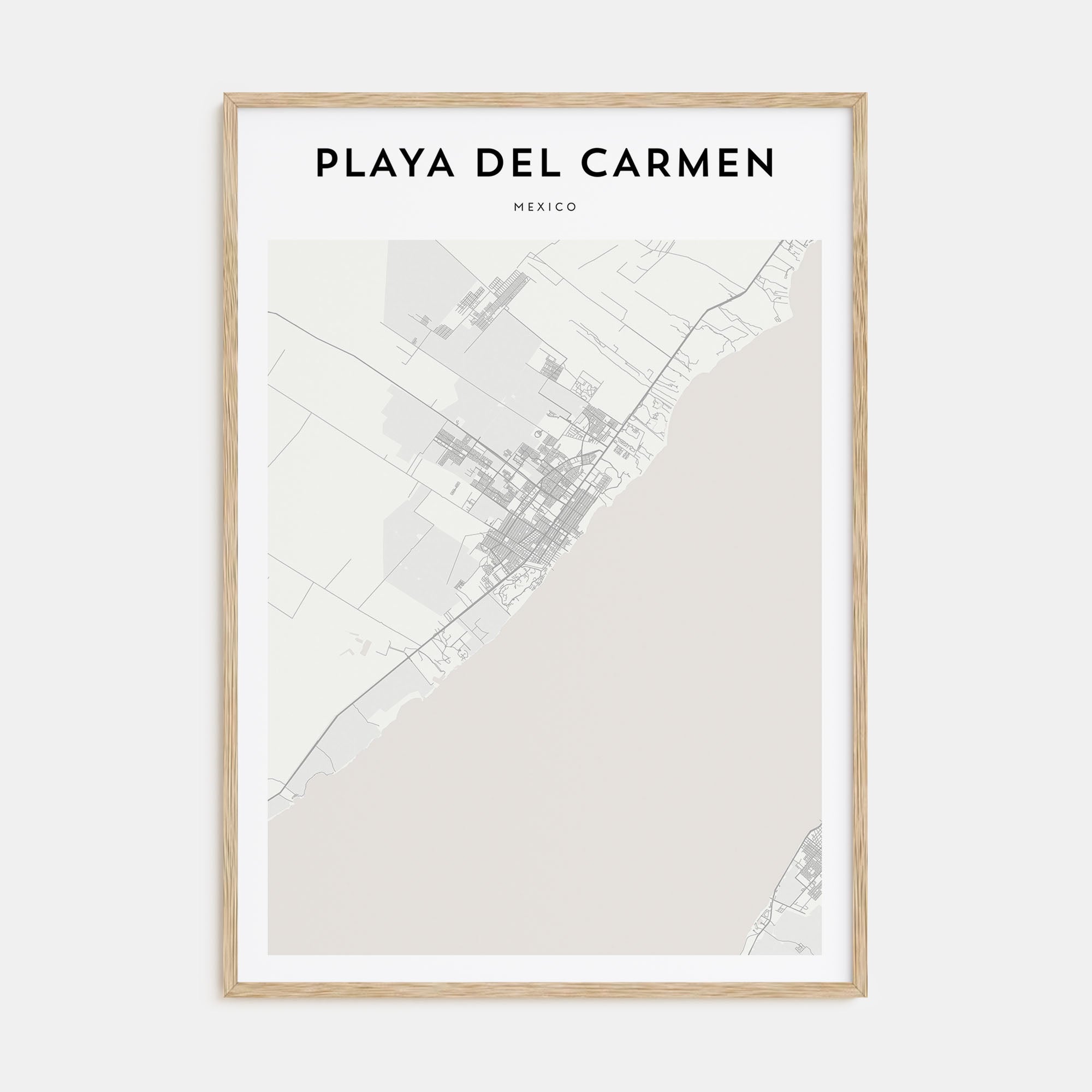 Playa del Carmen Map Portrait Poster