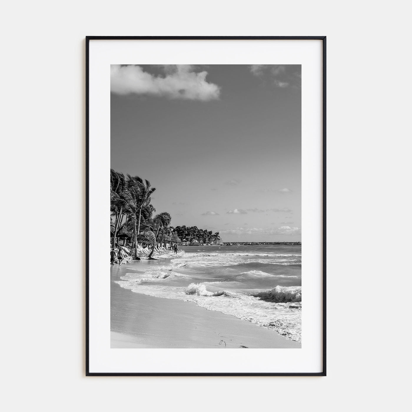 Playa del Carmen Photo B&W Poster