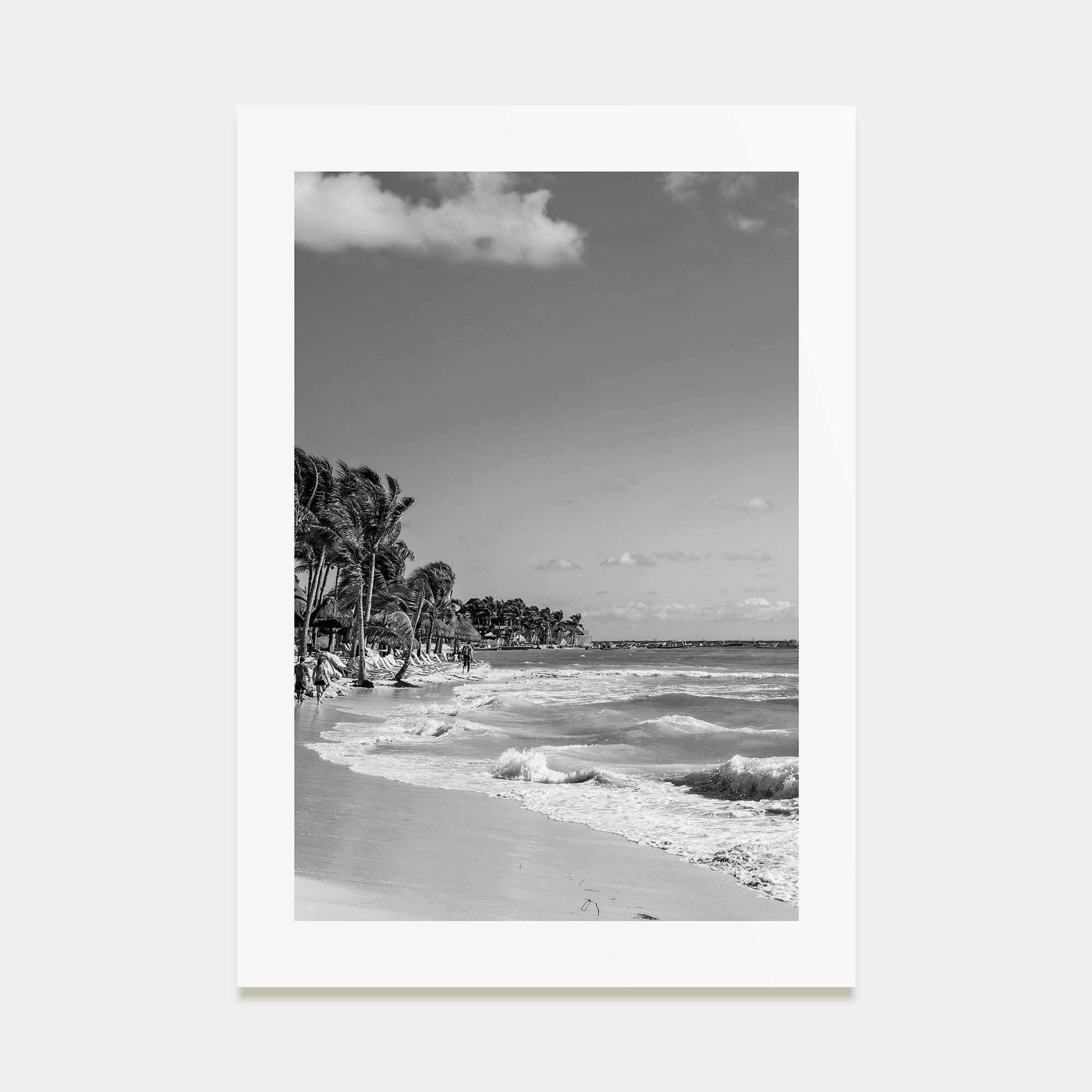 Playa del Carmen Photo B&W Poster