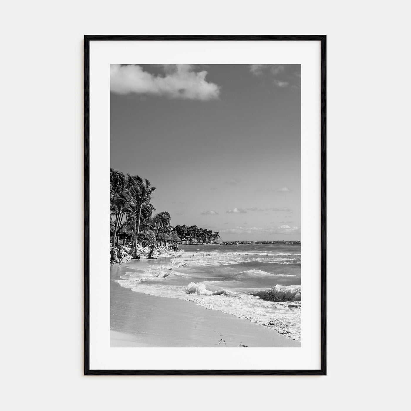 Playa del Carmen Photo B&W Poster