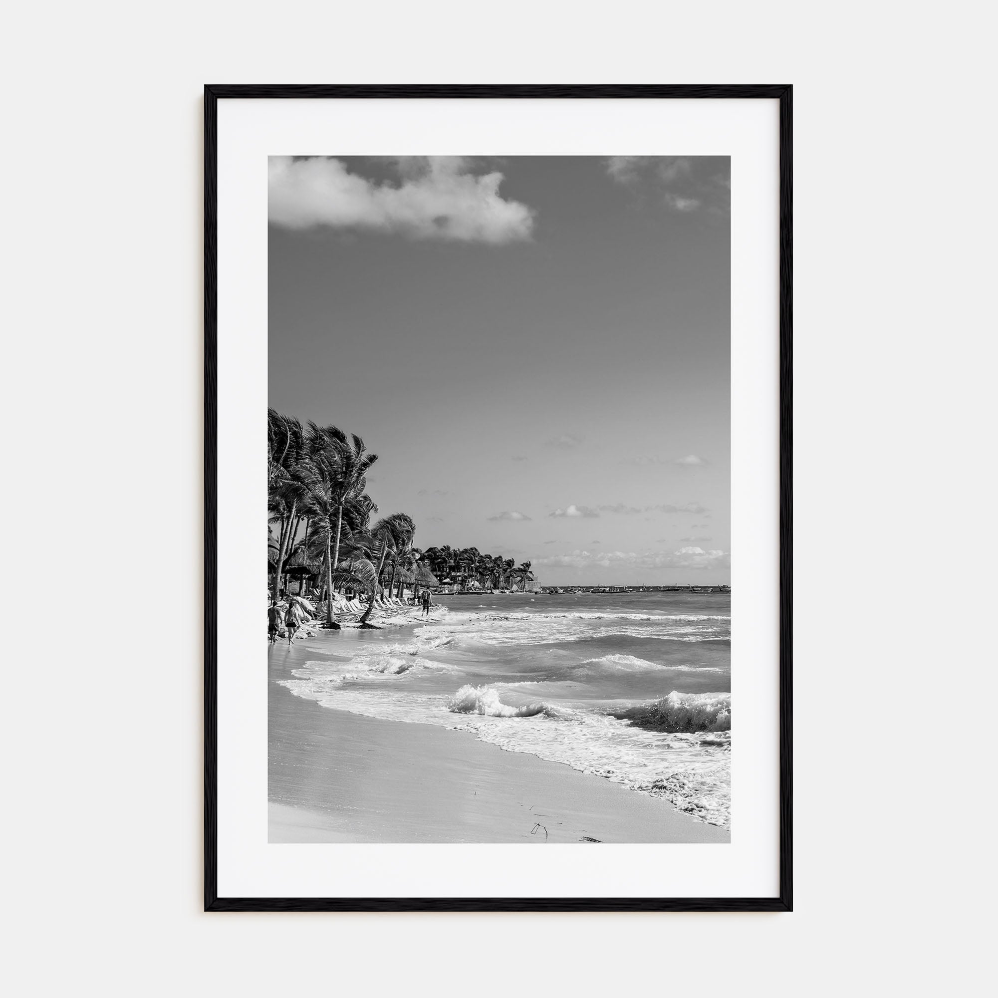 Playa del Carmen Photo B&W Poster
