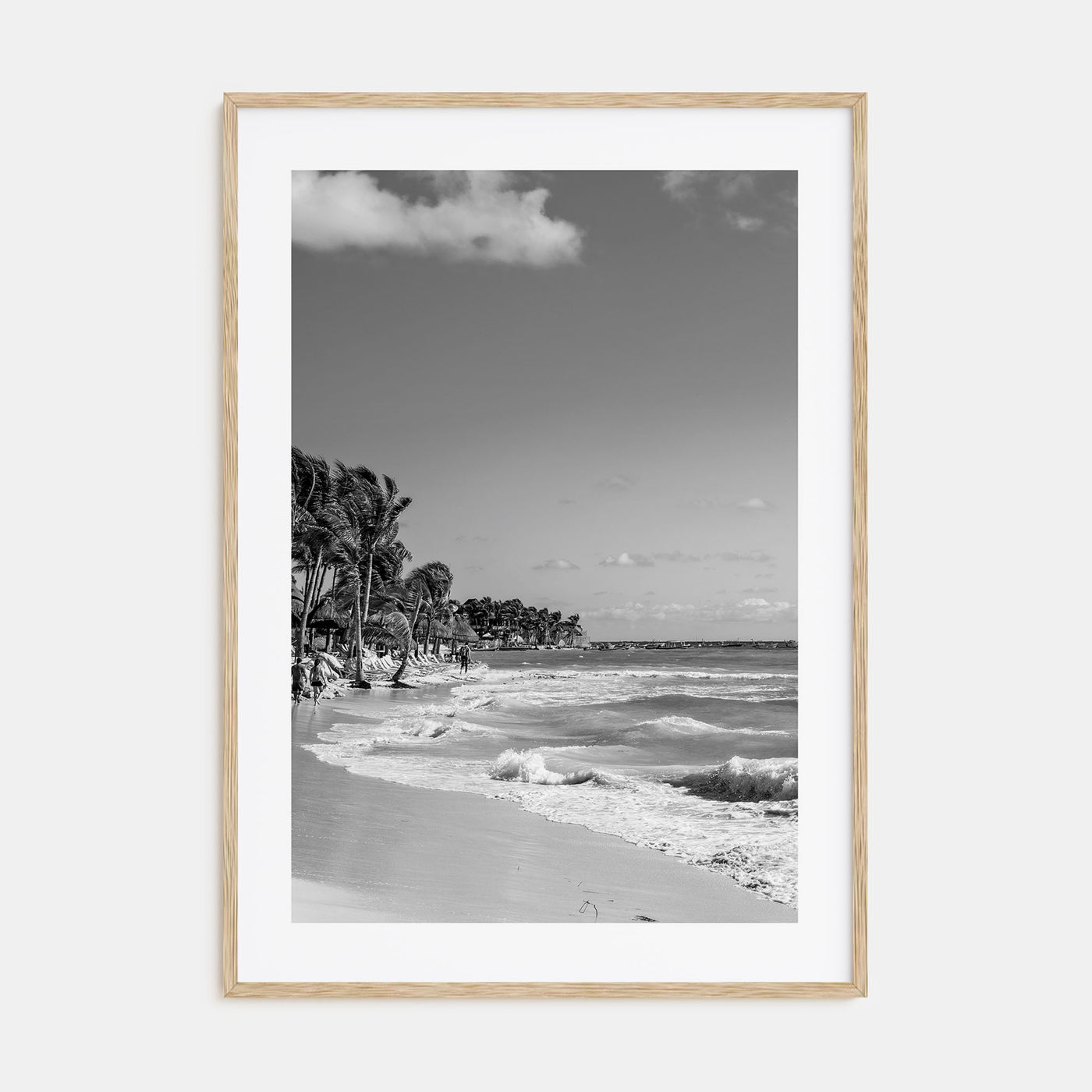Playa del Carmen Photo B&W Poster