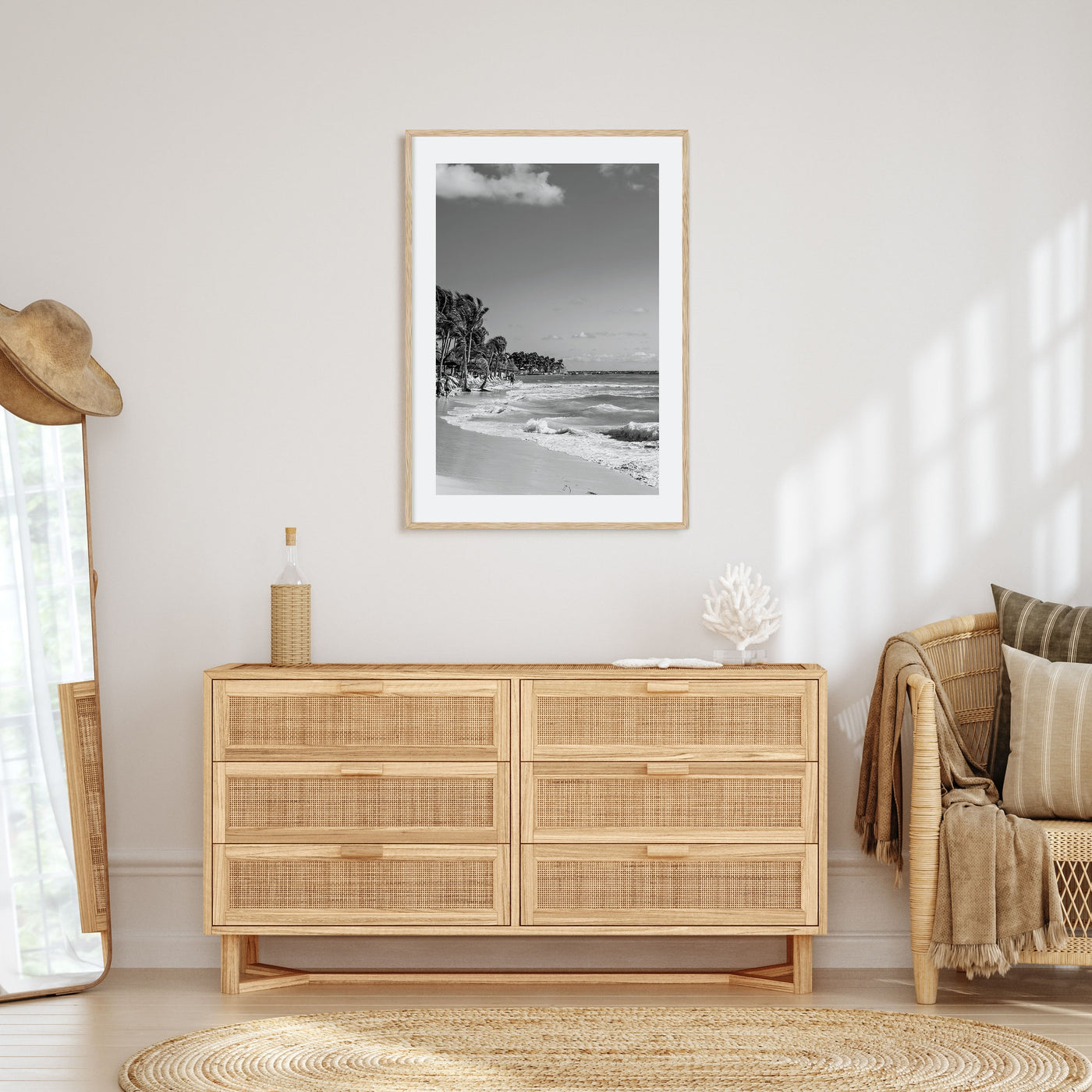 Playa del Carmen Photo B&W Poster