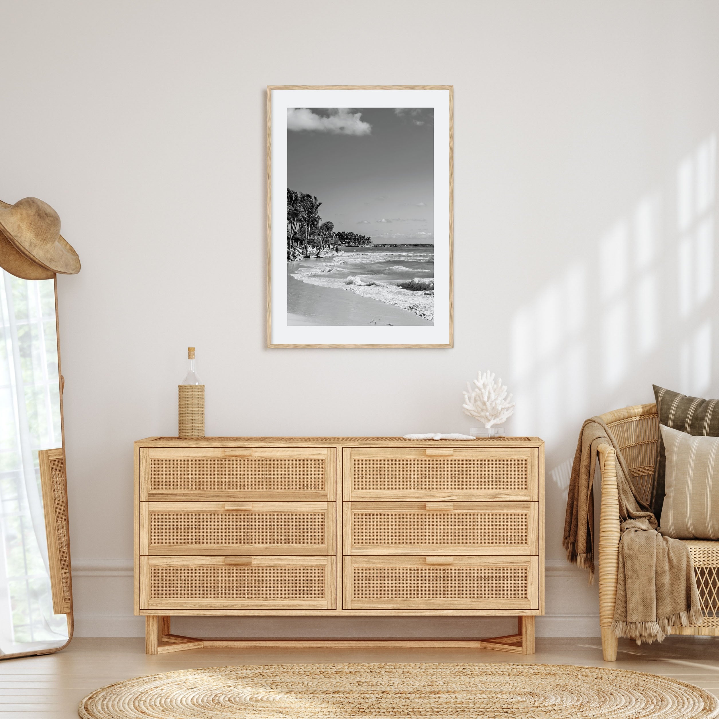 Playa del Carmen Photo B&W Poster