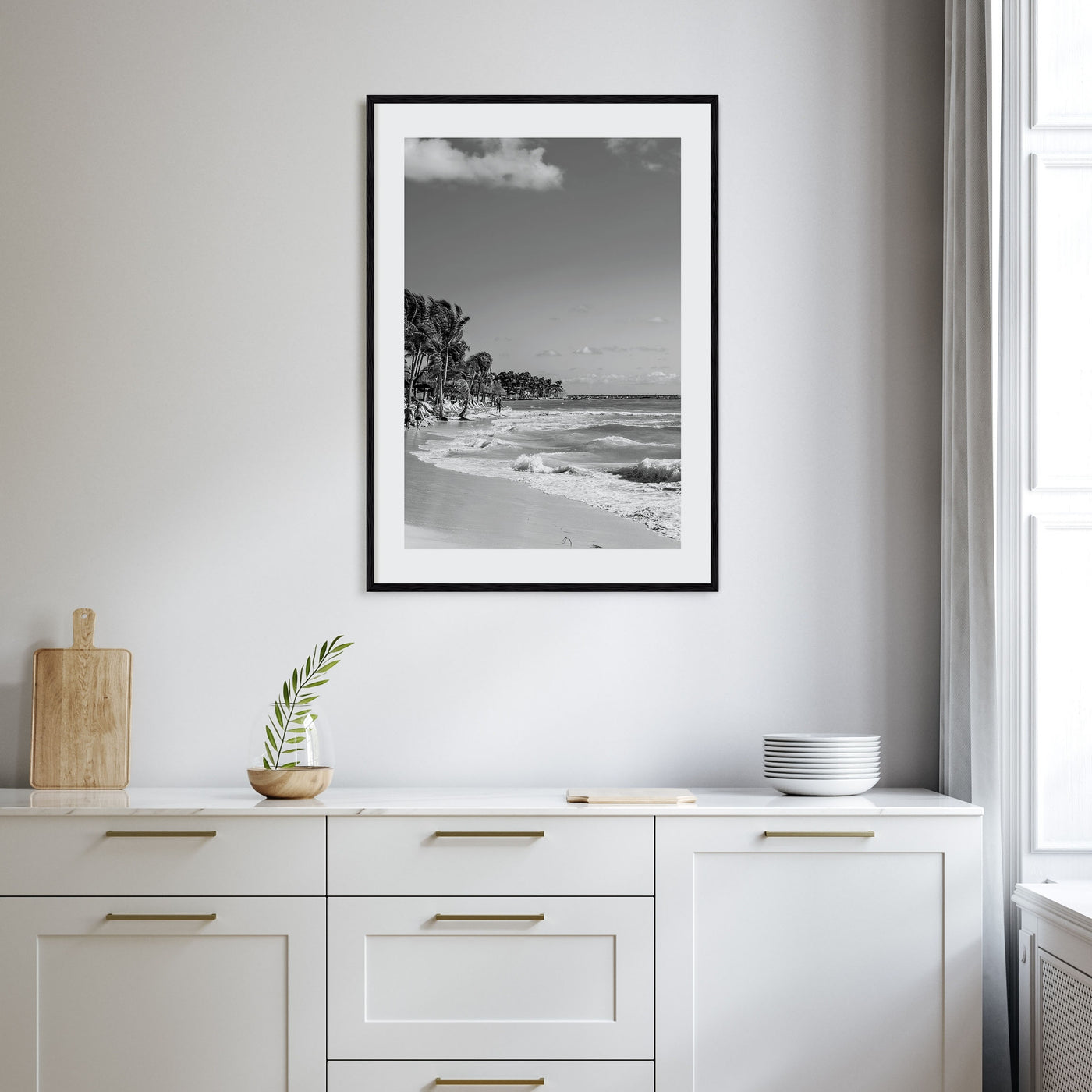 Playa del Carmen Photo B&W Poster