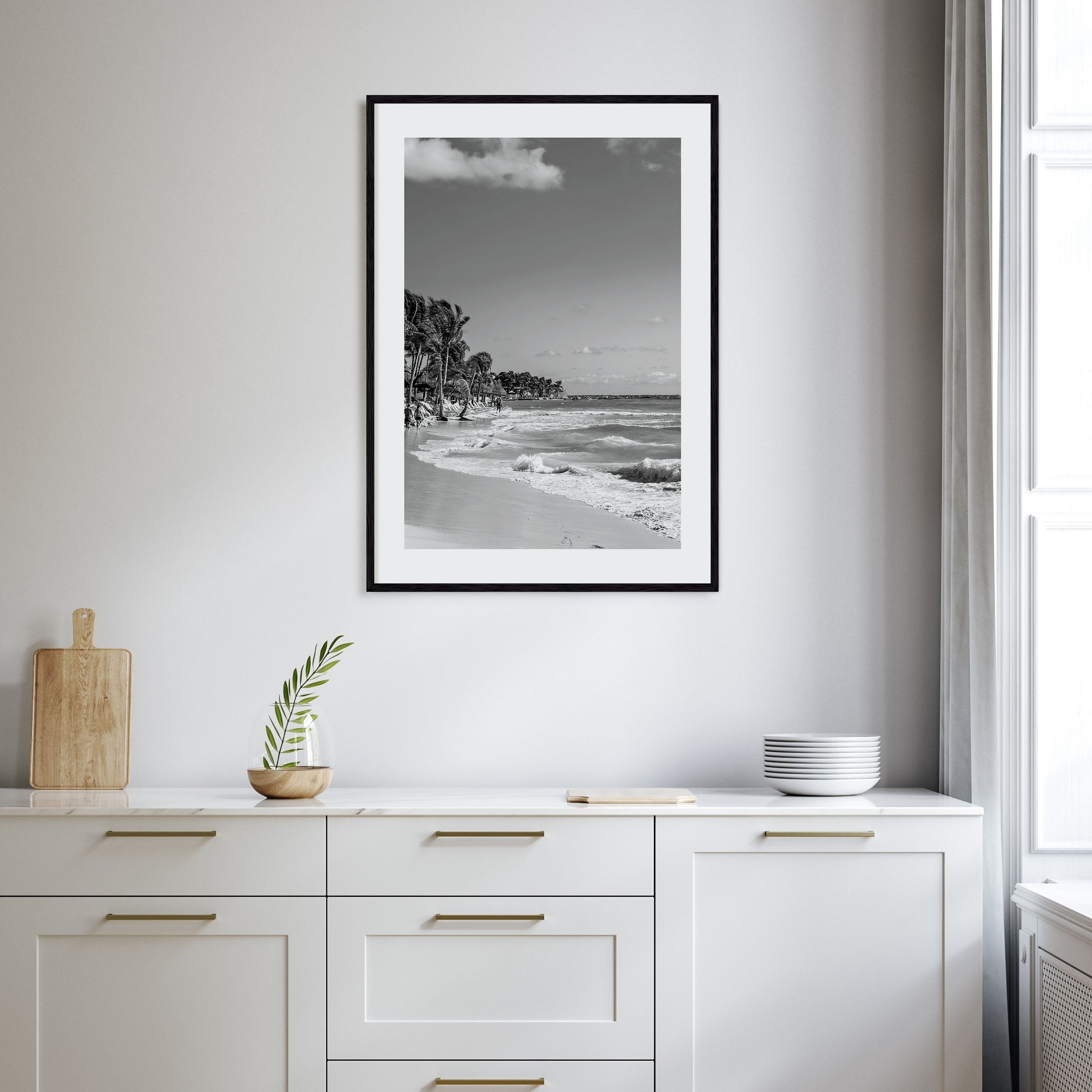 Playa del Carmen Photo B&W Poster