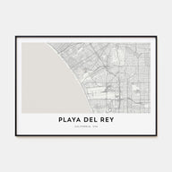 Playa Del Rey Map Landscape Poster