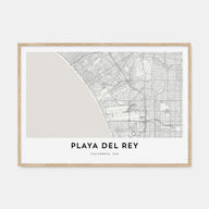 Playa Del Rey Map Landscape Poster