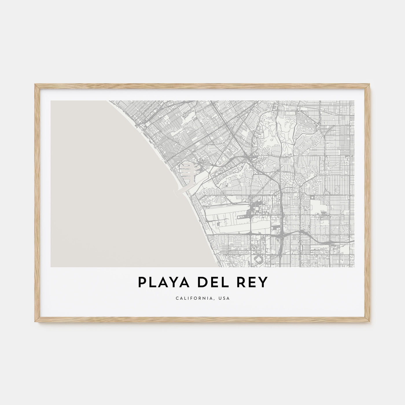 Playa Del Rey Map Landscape Poster