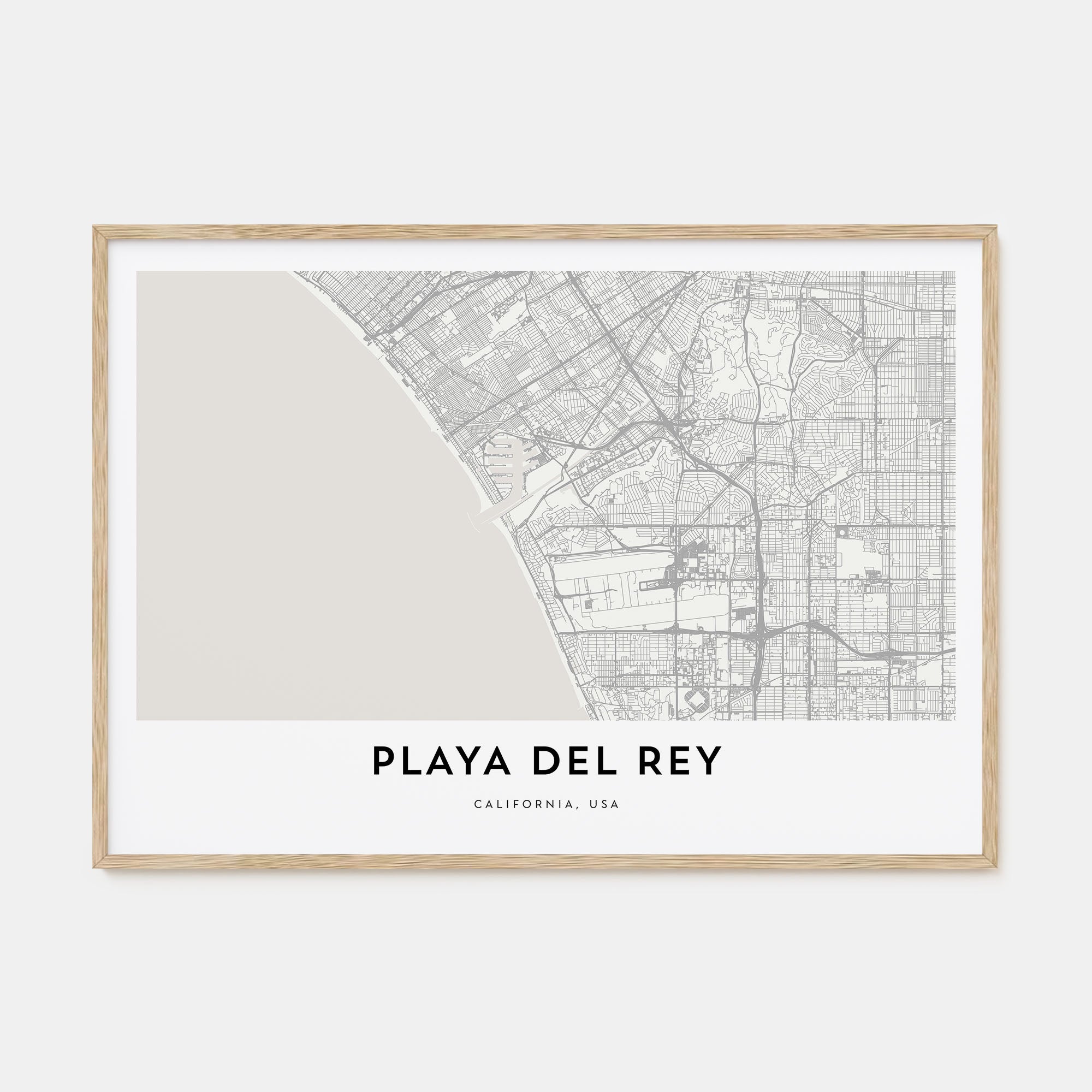 Playa Del Rey Map Landscape Poster
