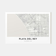 Playa Del Rey Map Landscape Poster