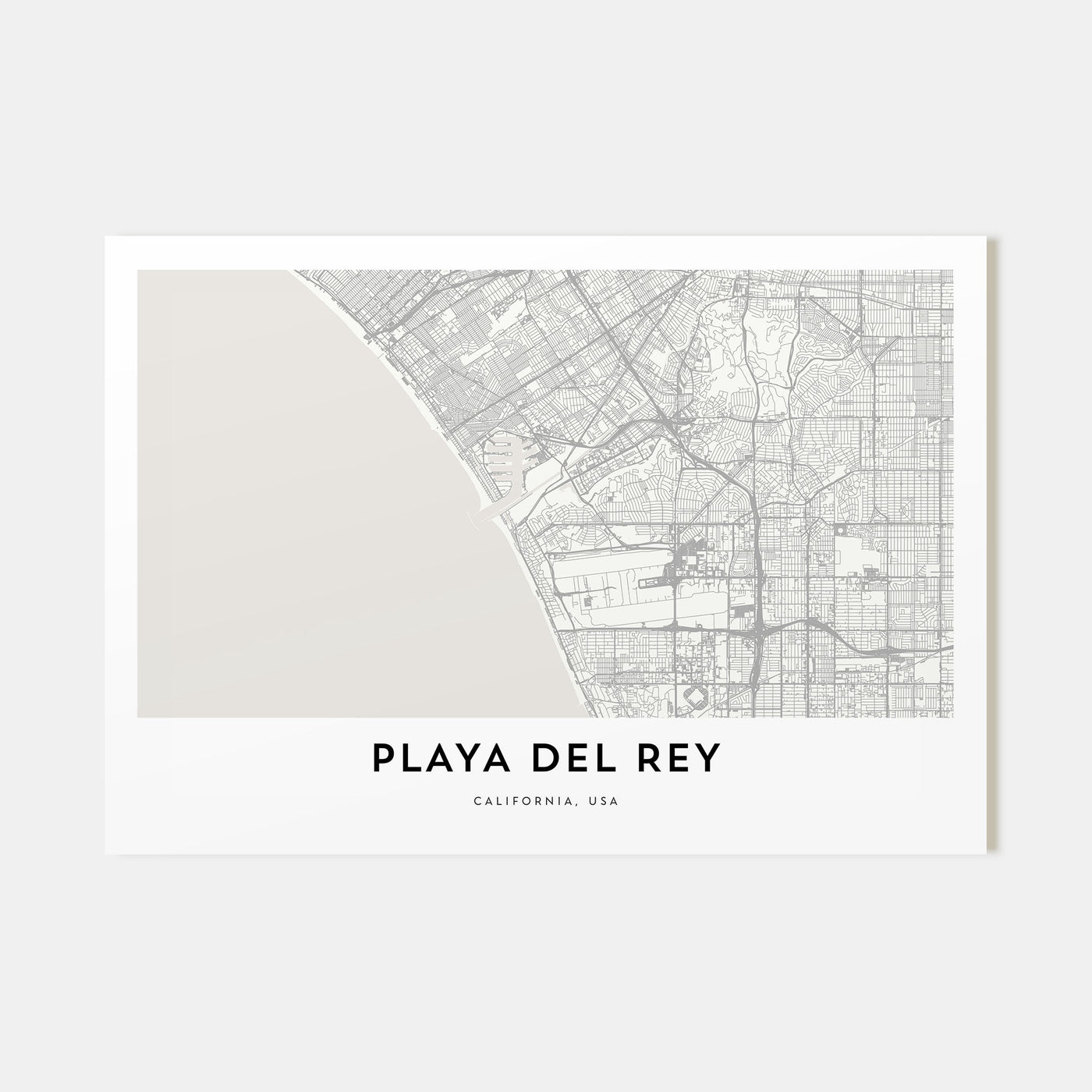 Playa Del Rey Map Landscape Poster