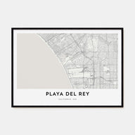 Playa Del Rey Map Landscape Poster