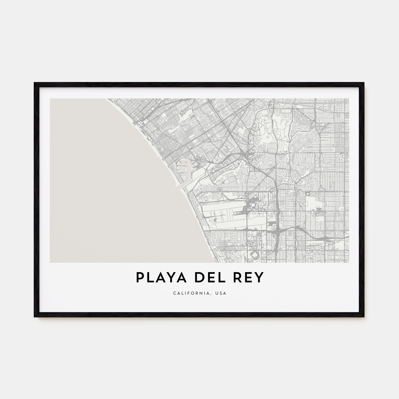 Playa Del Rey Map Landscape Poster