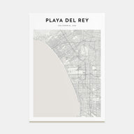 Playa Del Rey Map Portrait Poster