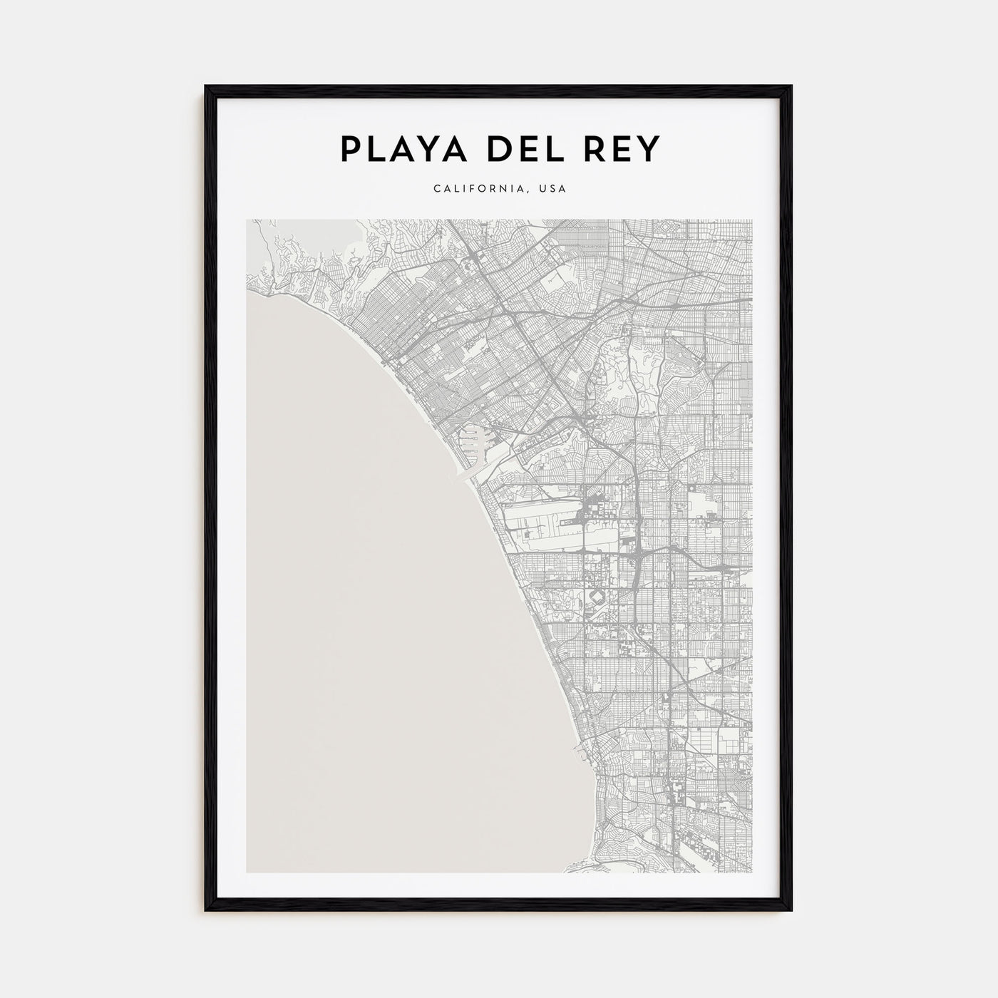 Playa Del Rey Map Portrait Poster