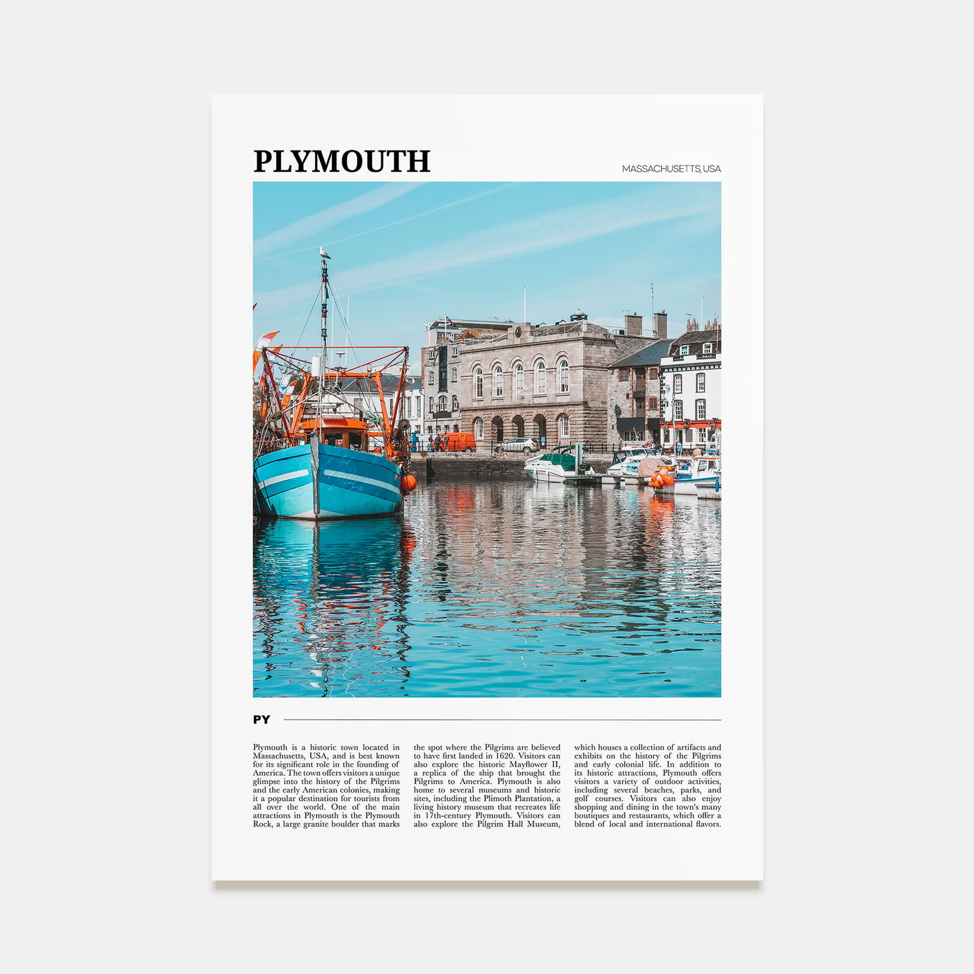 Plymouth Travel Color Poster