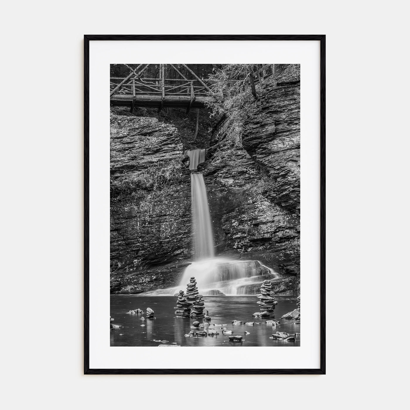 Pocono Mountains Photo B&W Poster