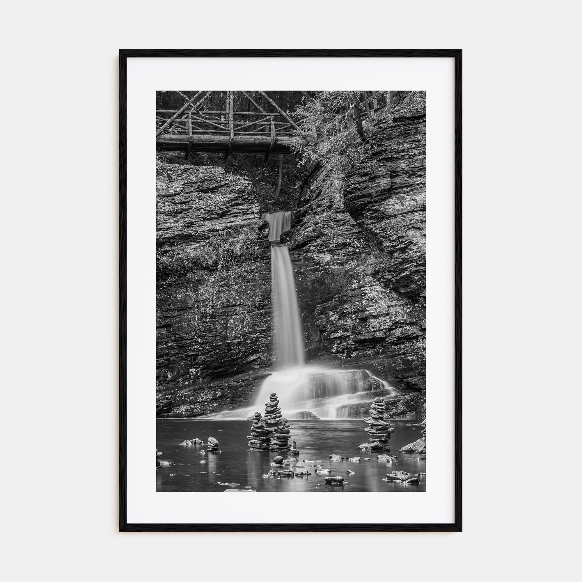 Pocono Mountains Photo B&W Poster