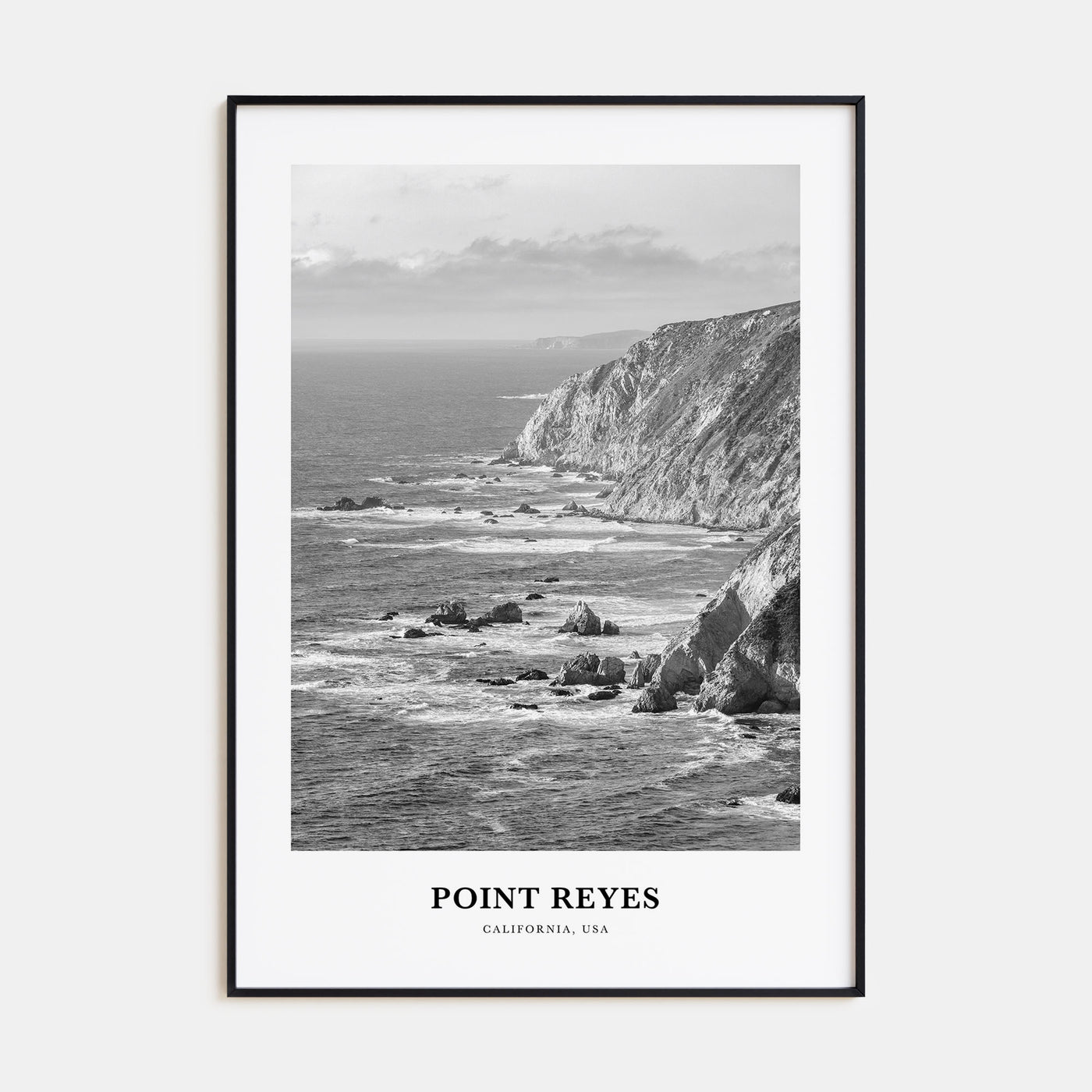 Point Reyes Portrait B&W Poster