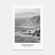 Point Reyes Portrait B&W Poster