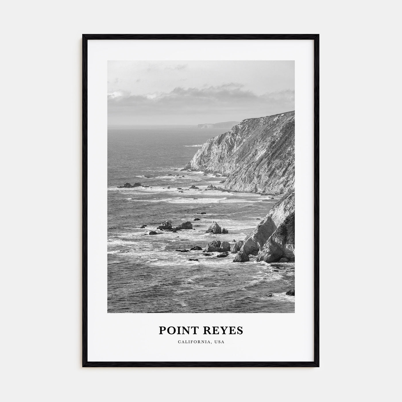Point Reyes Portrait B&W Poster