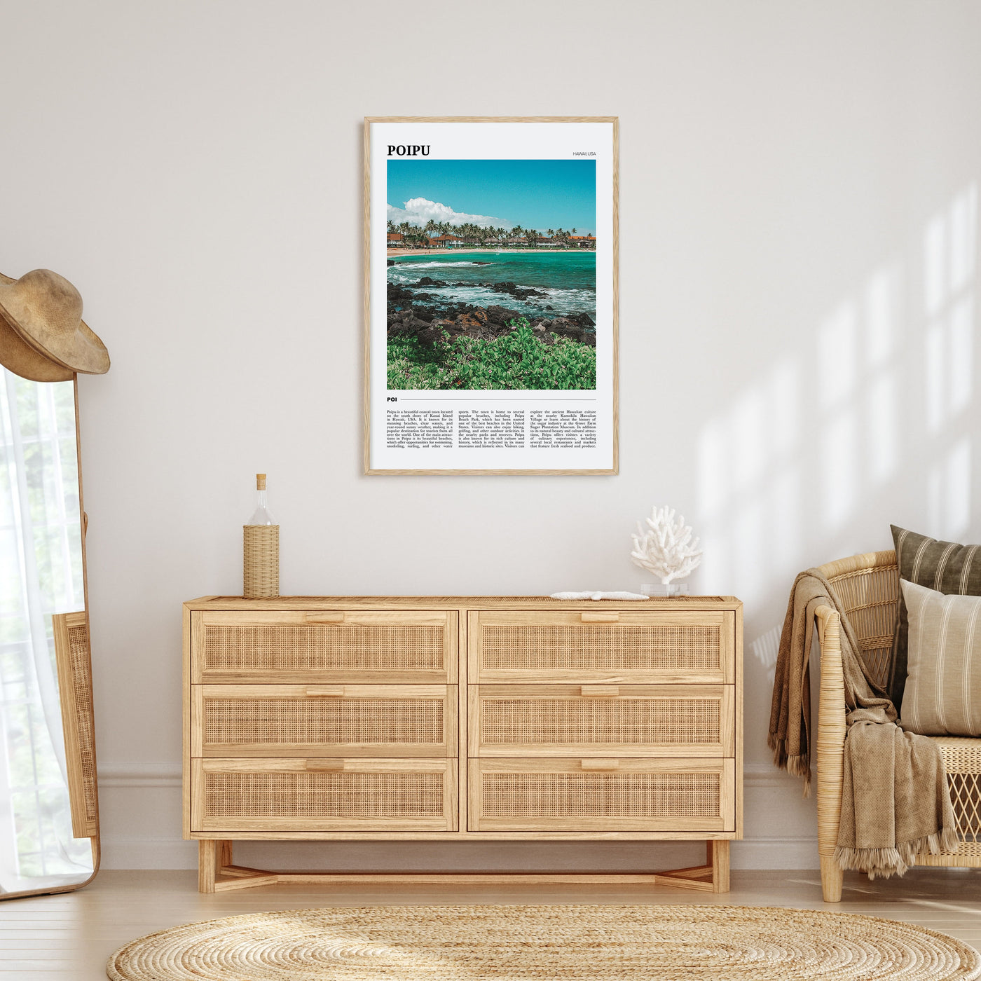 Poipu Travel Color Poster