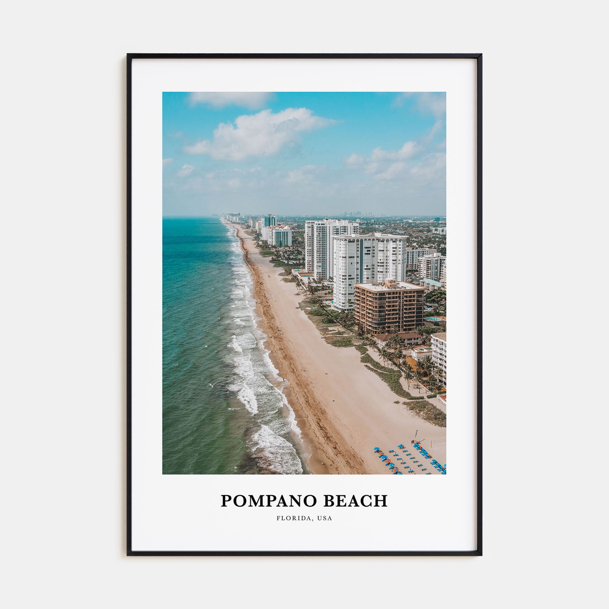 Pompano Beach Portrait Color Poster