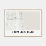 Ponte Vedra Beach Map Landscape Poster