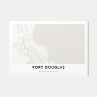 Port Douglas Map Landscape Poster