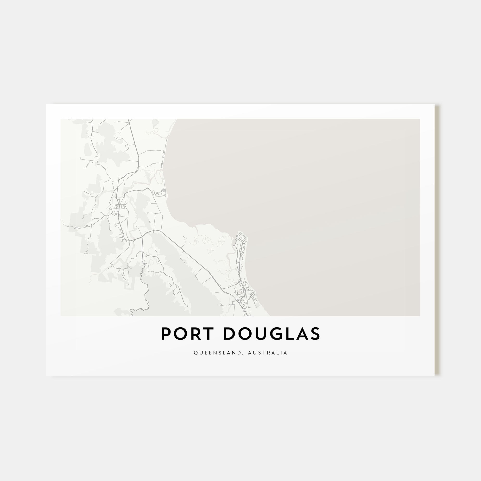 Port Douglas Map Landscape Poster