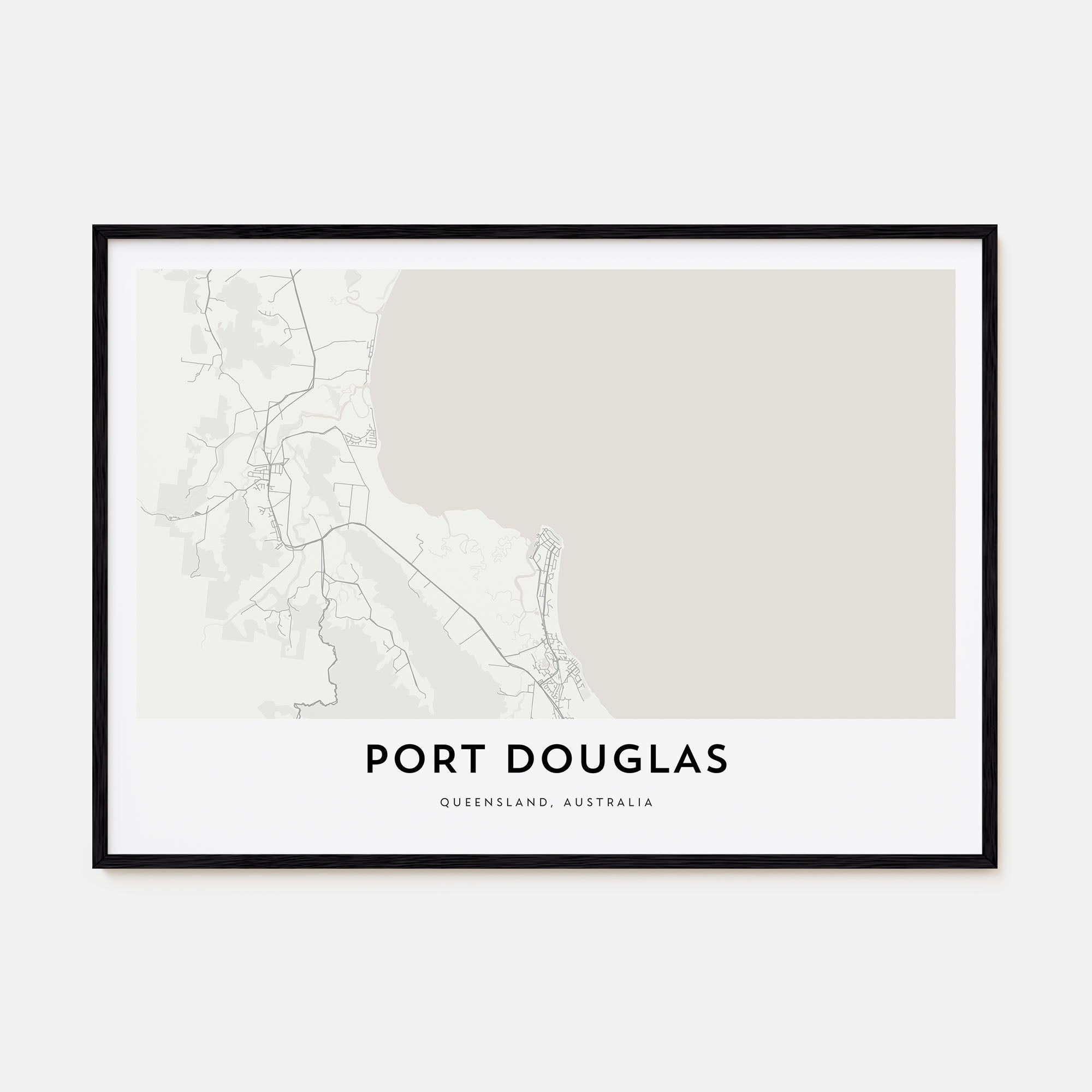 Port Douglas Map Landscape Poster