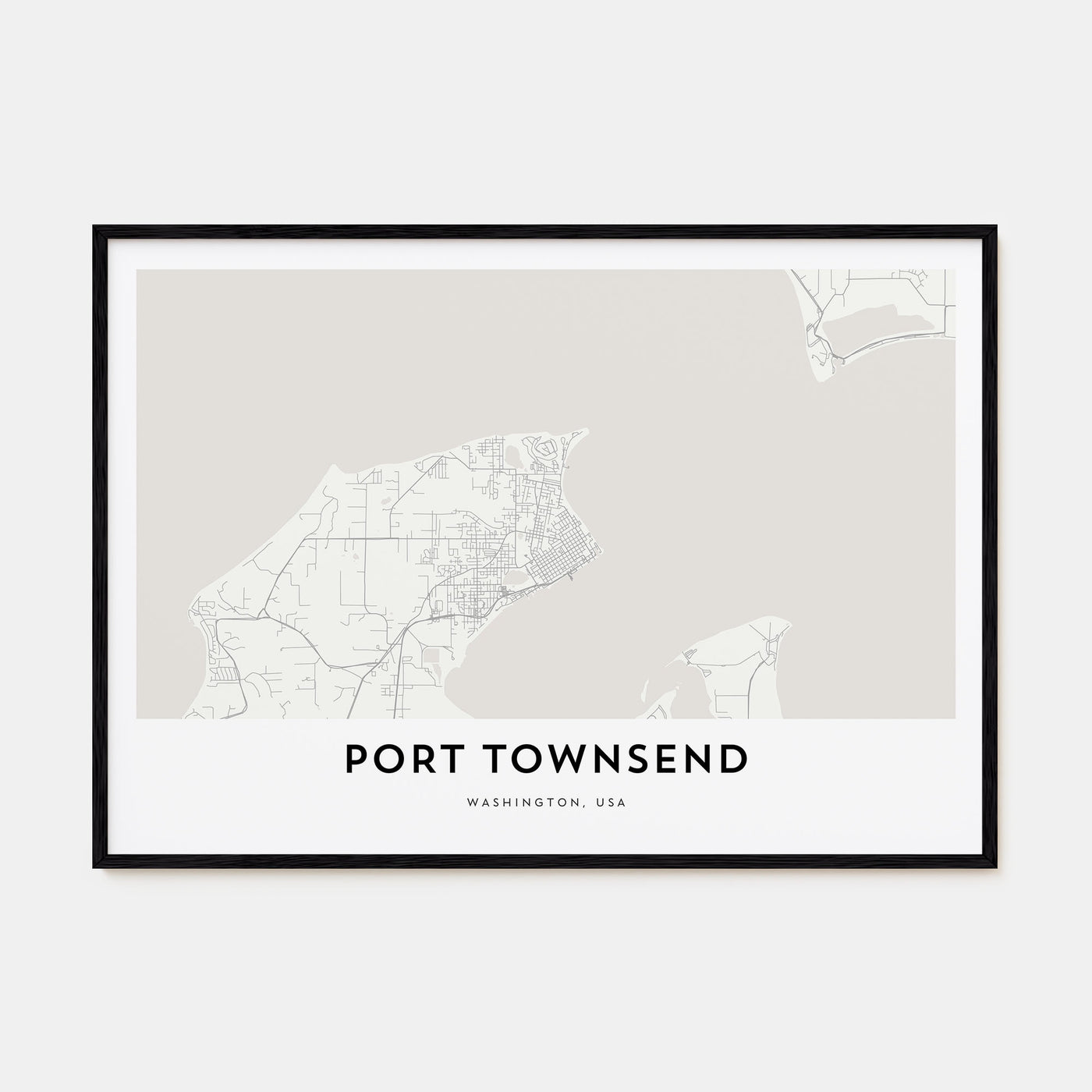 Port Townsend Map Landscape Poster