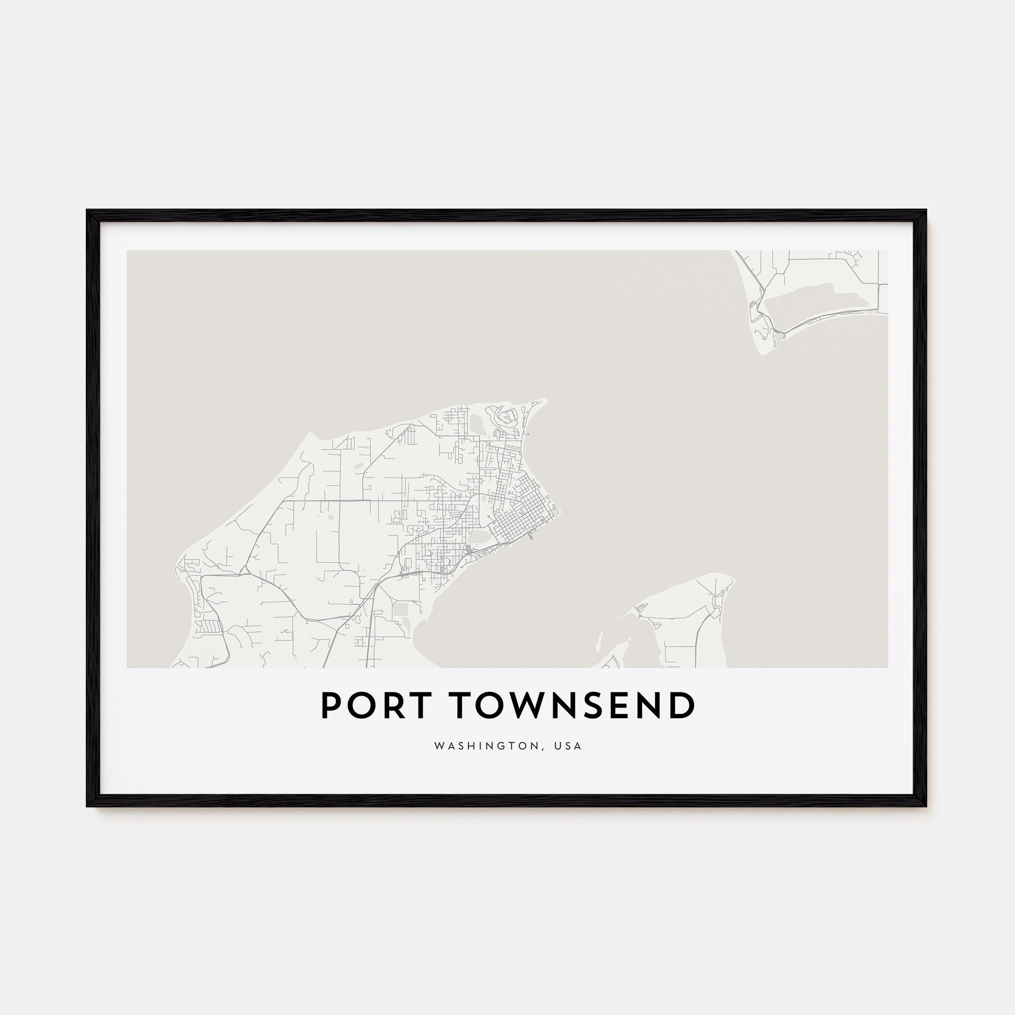 Port Townsend Map Landscape Poster