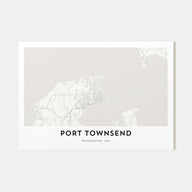 Port Townsend Map Landscape Poster