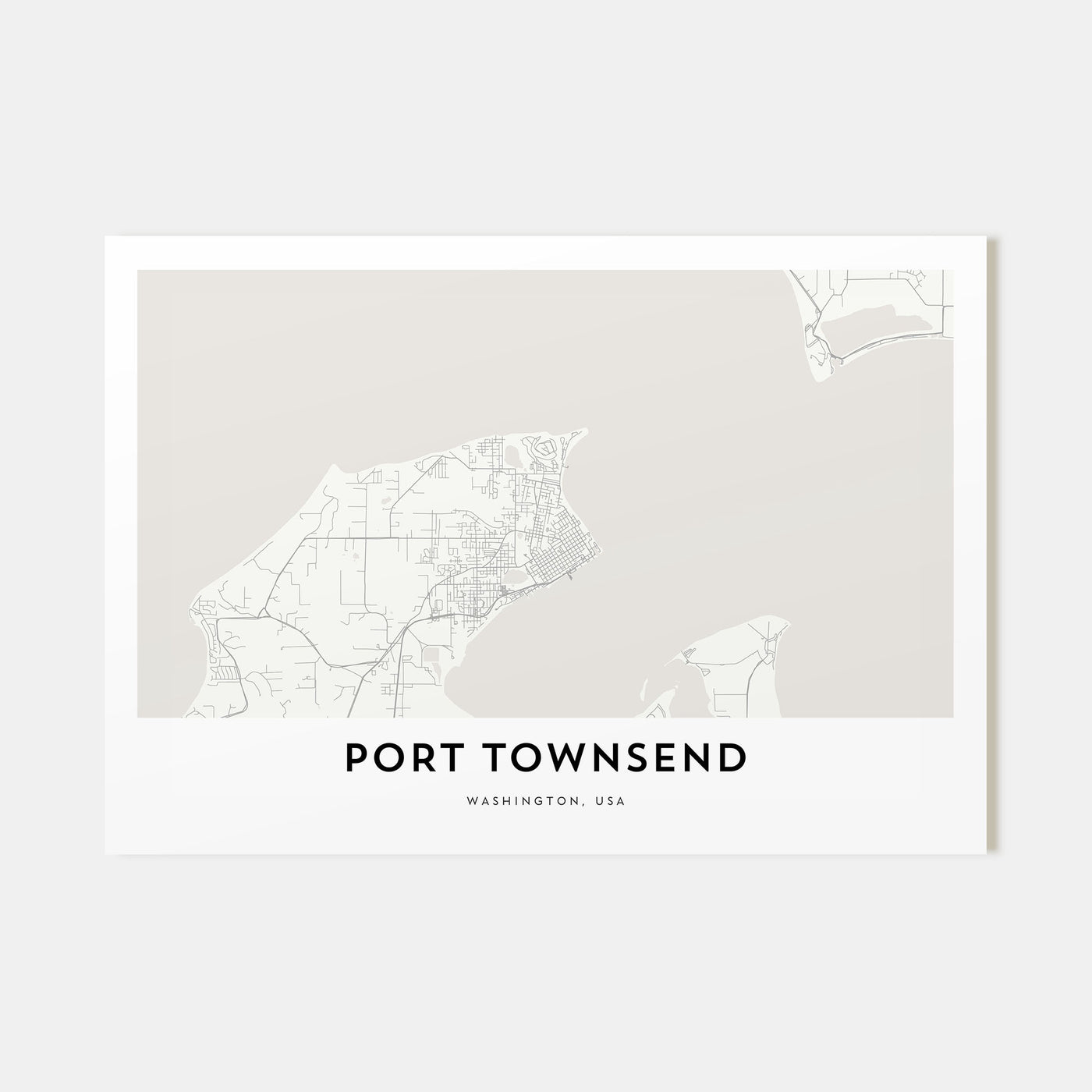 Port Townsend Map Landscape Poster