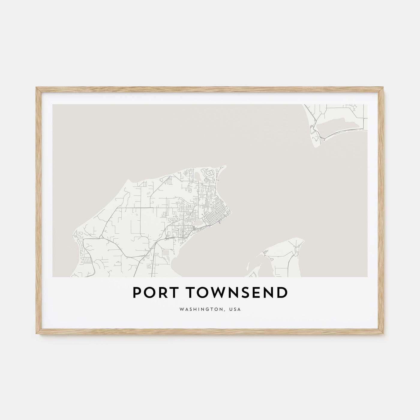Port Townsend Map Landscape Poster